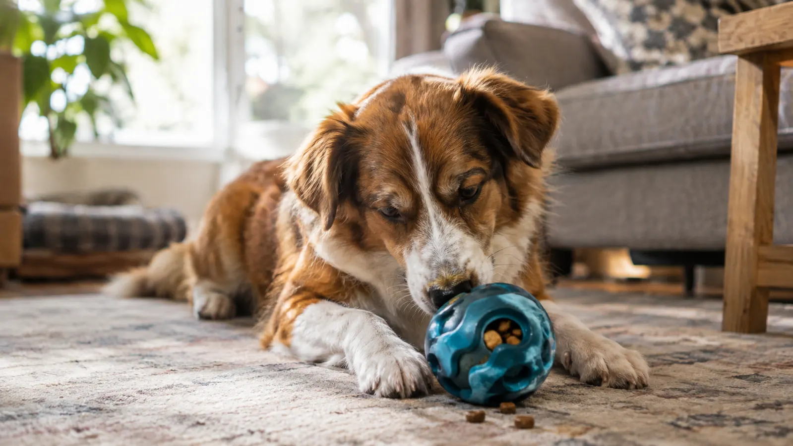 How to Keep Your Dog Busy Indoors With a Treat-Dispensing Toy